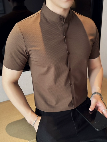 Шелковая тонкая рубашка, пиджак классического кроя, китайский стиль, изысканный стиль