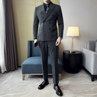 Серый двойной свежи [костюм+брюки+жилет]