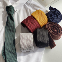 Inlen Wind Knit Tie Male Suit Shirt Accessories Han Edition Trend Business Positive Dress Groom Wedding Gown Tie