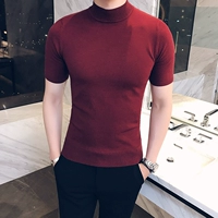 Темно-бордовый, короткий рукав