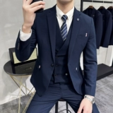 Костюм, осенний трендовый комплект, платье, в корейском стиле, изысканный стиль, облегающий крой