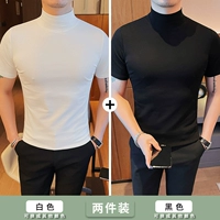 Черный высокий -neck+белый высокий воротник [ограниченные временные выгоды]