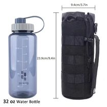 Tactical 600D sports water bottle protective cover portable travel outdoor hanging bag thermal insulation open multi-functional water bottle bag