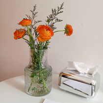 TODAYART Volcano Glacier Glass Vase Brief Modern Restaurant Nordic Folk Living Room Tea Table Flower Arrangement Pendulum