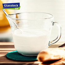 Glasslock Tempered Glass Milk cup with scale Breakfast cup Transparent water cup Microwave heating milk cup