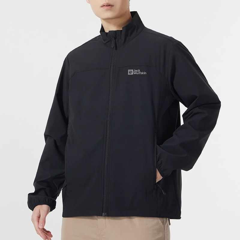 Jackwolfskin Wolf Claw Soft Shell Jacket Men's 24 Spring and Summer Outdoor Sports and Casual Stand Collar Jacket 5324171