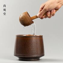 Tea washing ceramic household tea slag tank large water washing Japanese water glass pen washing Jianshui water washing tea cup utensils