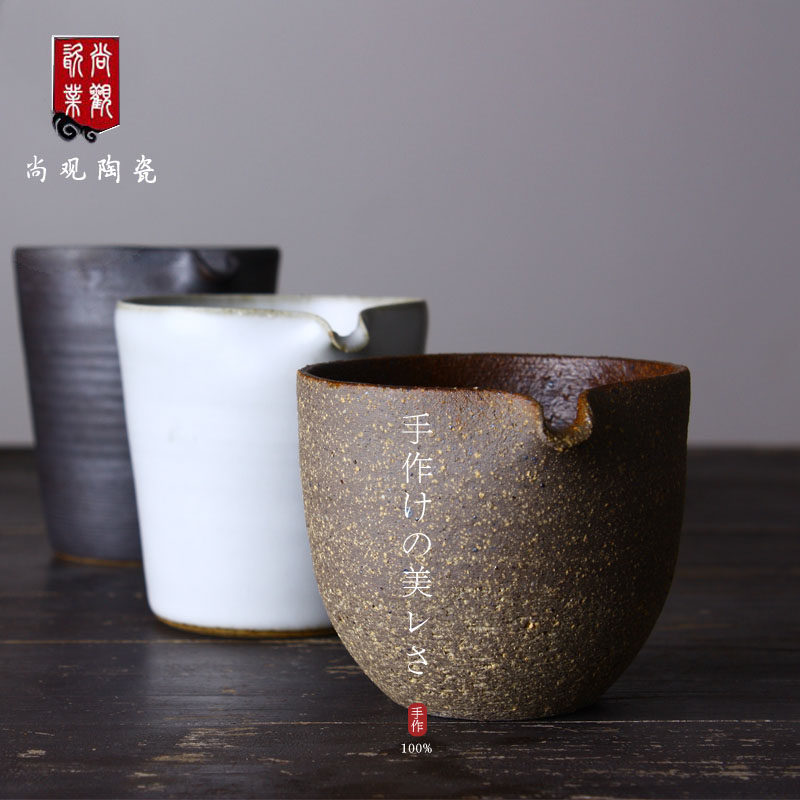 Jingdezhen Ruyao Fair cup Kung Fu handmade tea set Antique rust glaze coarse pottery tea set Tea Sea tea dispenser
