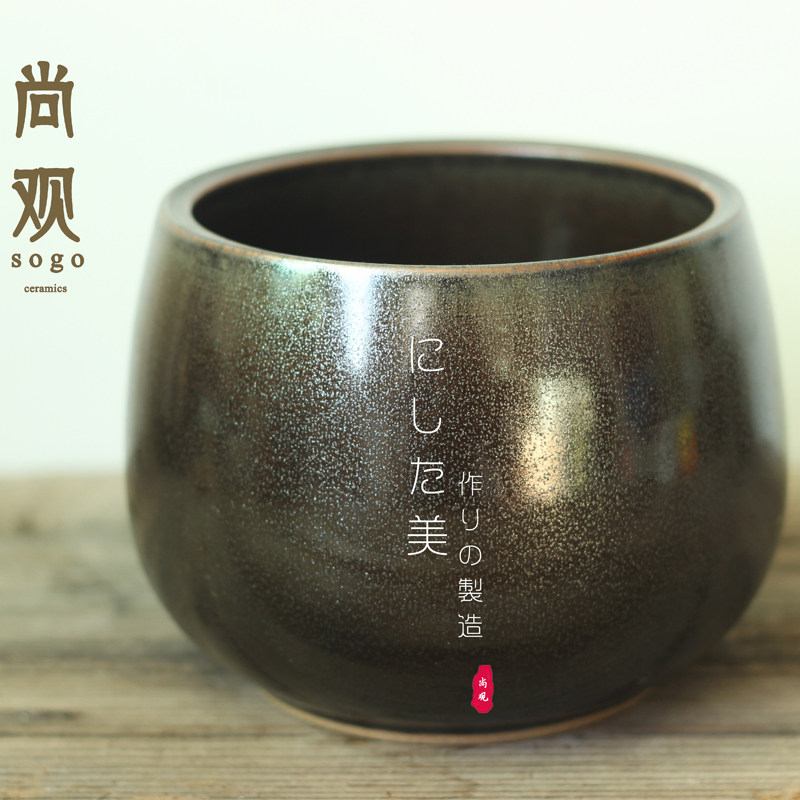 Water kettle tea washing pen washing Ceramic tea residue cylinder Household slag bucket No 1 Jingdezhen Water washing Jianshui oil drop glaze cup washing