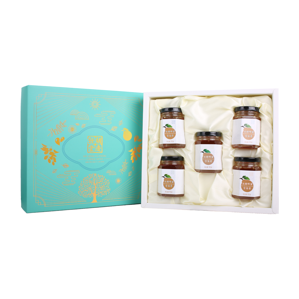 Huqing Yu Tang New Golden Chrysanthemum Snow Pear Cream 90 gr 5 Bottle Gift Boxes Loaded 618 Promoted Hu Qingyu Tong