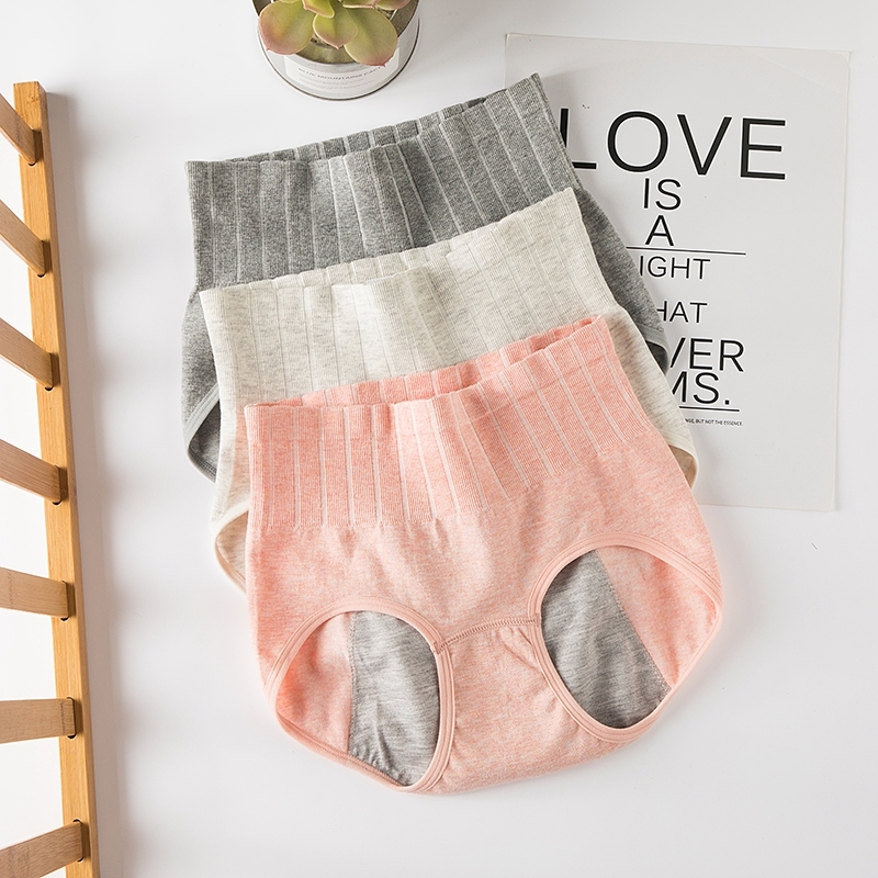 High waist physiological underwear for women before and after menstrual period leak-proof pure cotton crotch antibacterial big aunt breathable warm palace sanitary pants