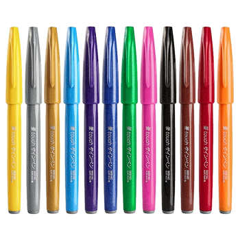 Japanese pentel pentel color soft tip pen