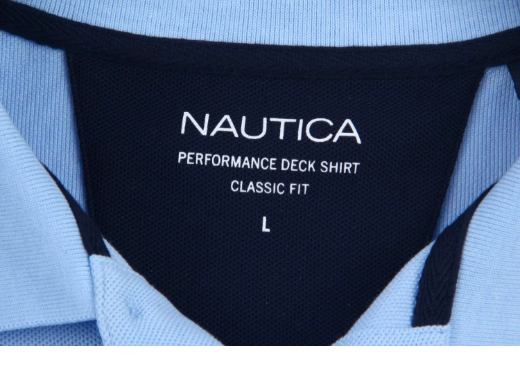 Nautica Mỹ mua mùa hè Nordica nam giản dị ve áo màu rắn cotton nguyên chất mỏng áo polo ngắn tay - Polo