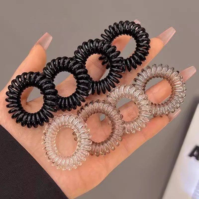Simple ins Telephone Cord Hair Ties, High Elasticity, Durable, Hair-Friendly, 2025 Hair Rope, Rubber Band Hair Accessory