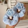 Autumn and Winter New Plush Doll Cat Paw Scrunchie Cartoon Versatile Girly Style Plush Sweet Hair Accessory Headwear