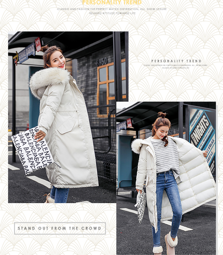 Bà bầu mặc mùa đông mặc quần áo cotton nữ phiên bản Hàn Quốc dày áo lông cổ áo rộng áo bầu đẹp
