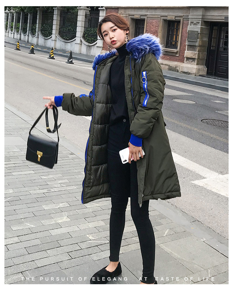 Áo bà bầu 2018 mùa đông xuống cotton nữ áo dài cotton rộng kích thước rộng áo khoác cotton dày áo khoác bà bầu váy bầu suông đẹp