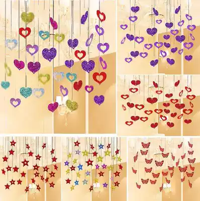 Load-bearing accessories package Decoration balloon pendant Five-pointed star Wedding ribbon Balloon pendant Adult wedding