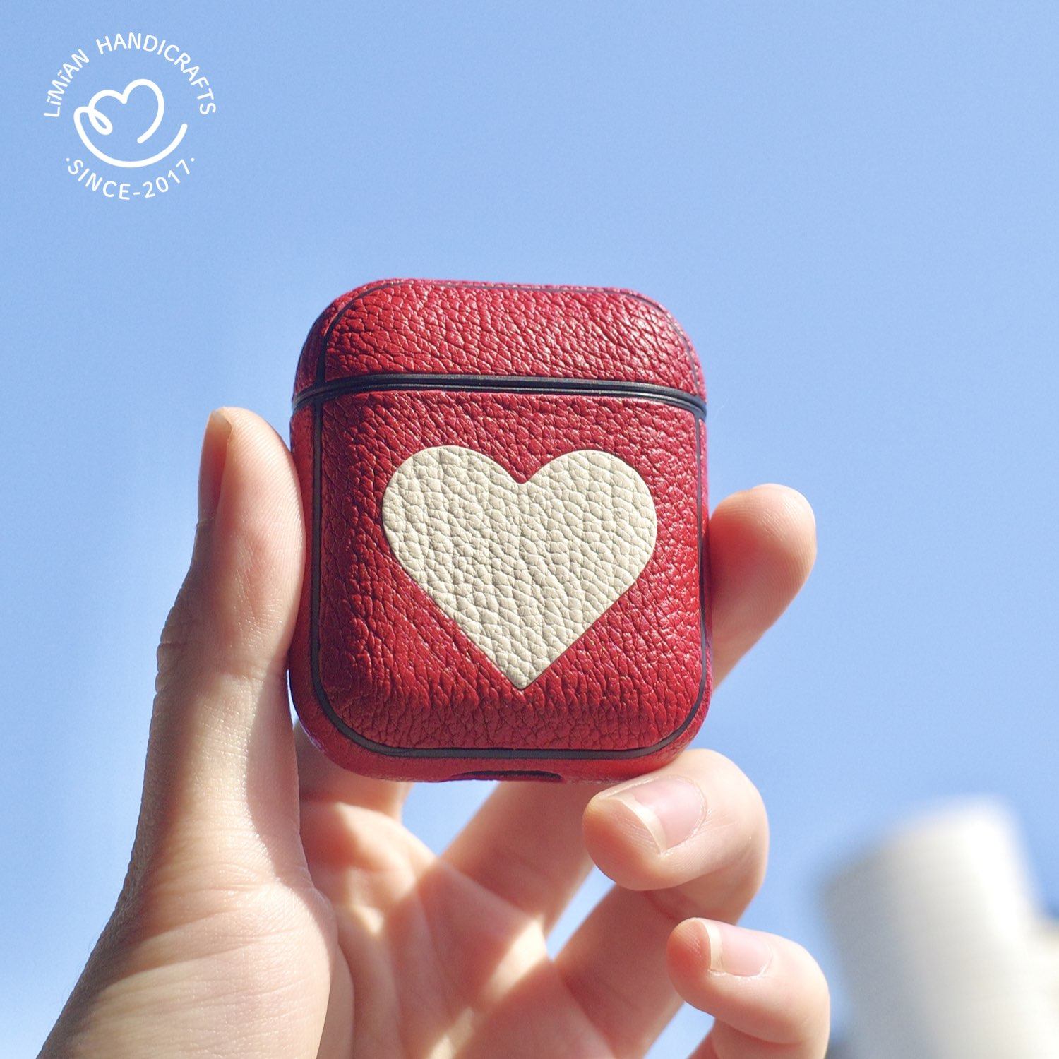 Inside LM custom AirPods one two three generation Pro wireless Bluetooth headset protective case leather scratch proof lettering