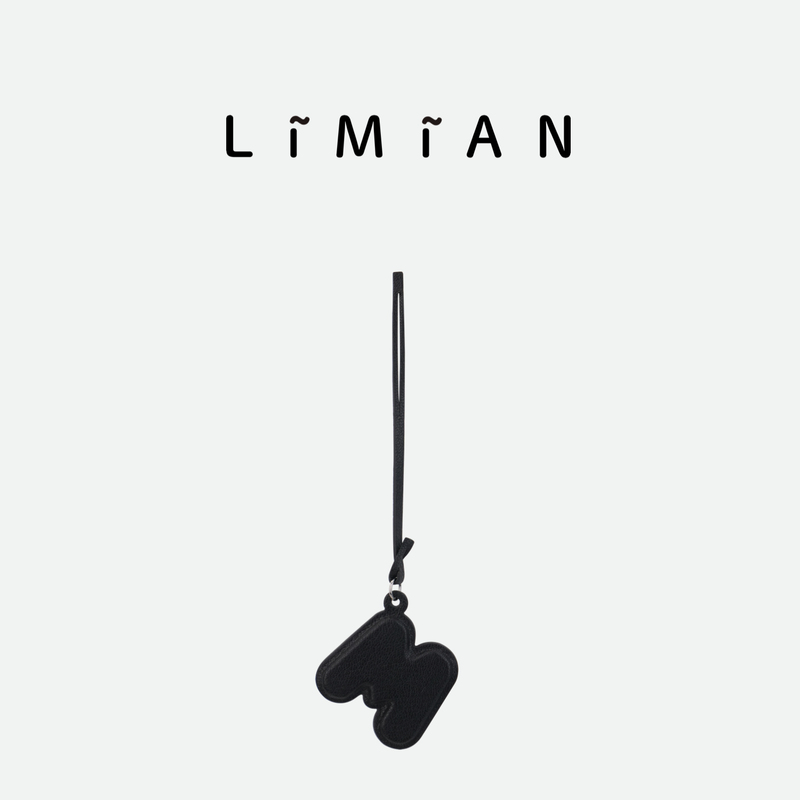 Inside Lm | English Letter Leather Pendant Keychain Leather Bag Accessory Simple Handmade Personalized Accessory