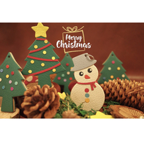 Santa Claus tree socks handmade pendant keychain brooch earrings leather creative inside handmade leather goods