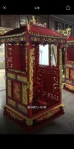 Customized street sedan solid wood eaves Buddhist niches and shrines can be carried easily
