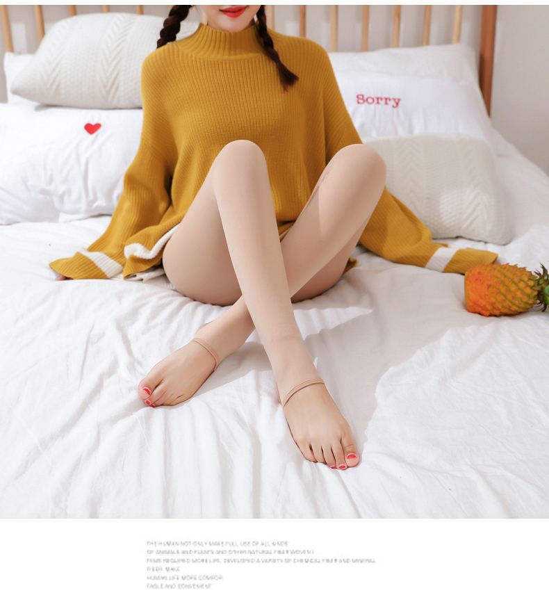 Quần tất nữ mùa thu và mùa đông Langsha vào cuối mùa đông 1200D vớ nhung mỏng vớ ấm dày tất da