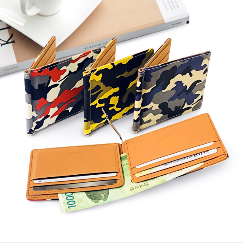 Camouflak Ultra Slim Money Clip Personality Creative Fashion Trends Youth Student Wallet Boys Short of Ins Chains