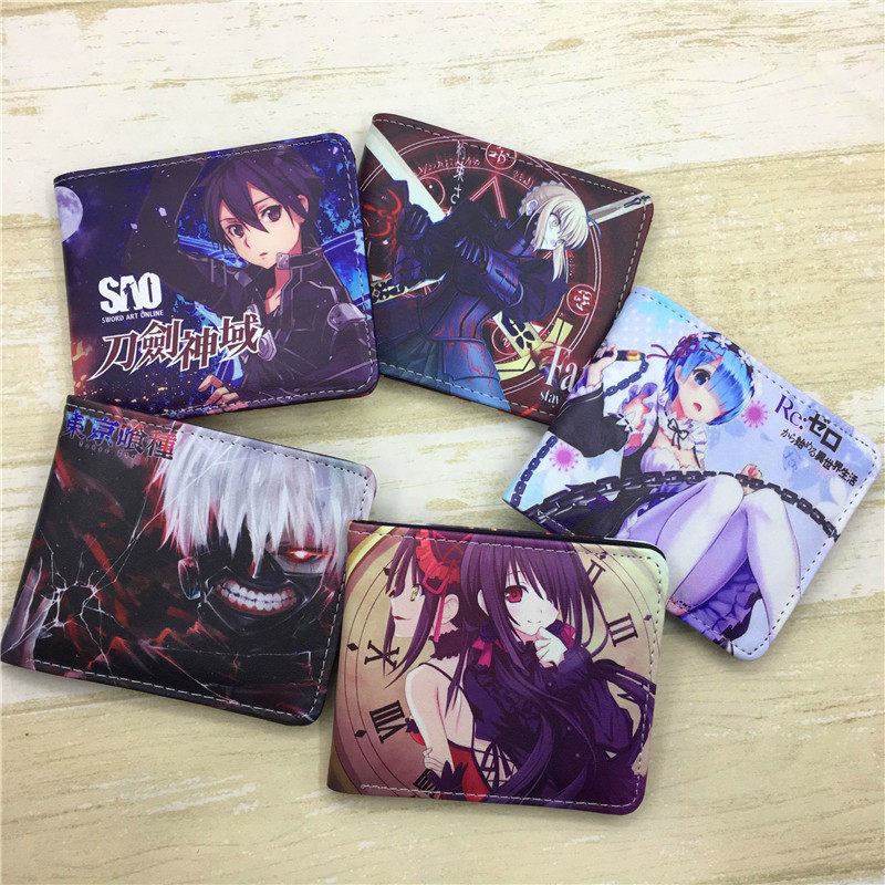 Wallet Male Teen Trends Students Knife Sword God Domain Tokyo Mad Three Ghosts for Comic Men And Women Short and Zero Wallets