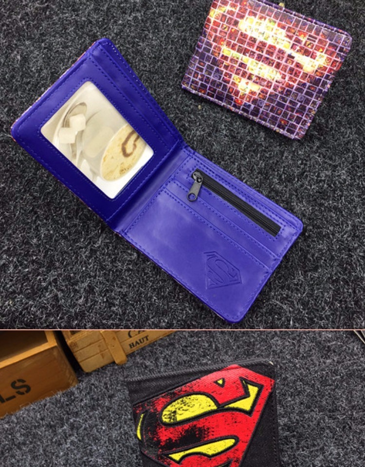 Marvel Anime Movie Surround Dark Knight Batman Clown Wallet Nam Teen Student Ví ngắn - Ví tiền ví camelia