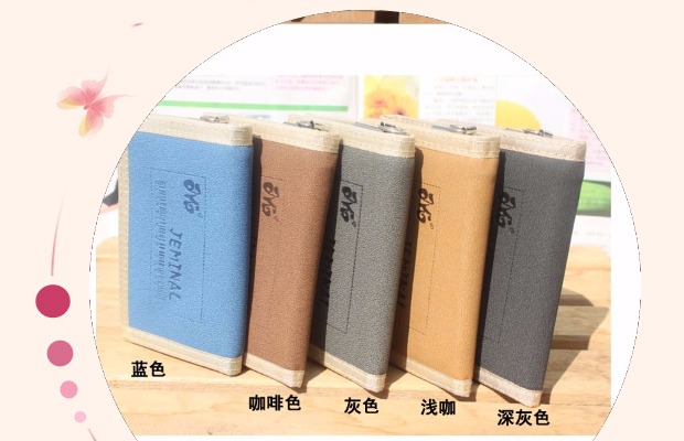 Phần mỏng thể thao nam vải bạt phiên bản Hàn Quốc của học sinh trung học ví vải thanh niên ví nữ gấp ba lần - Ví tiền ví pedro