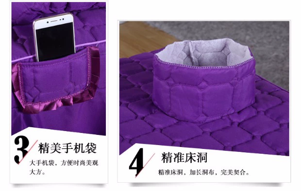 Kéo sợi làm đẹp cao cấp Yunxuan Bộ chăn ga gối bốn mảnh Massage trị liệu khử trùng giường gội đầu màu tím có thể được tùy chỉnh mới mẫu ga giường spa