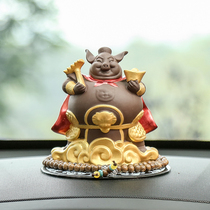 Creative Tianpeng Marshal car swing piece Ceramic Pig Eight-ring Car In-car Adornment for the Treasure Cart Supplies