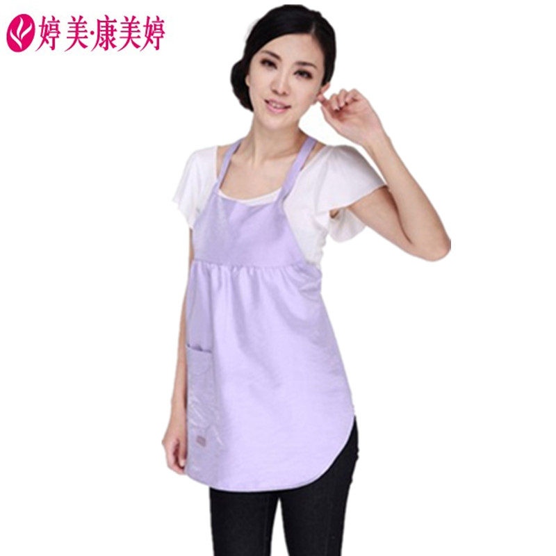 Kangmei Ting's radiation-proof maternity dress light purple round pendulum lengthened radiation-proof apron
