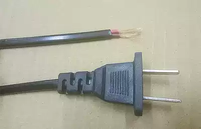 Pure copper power cord 2 Core * 0 3plusmn square joint plug wire two feet power plug wire 1M1 5m