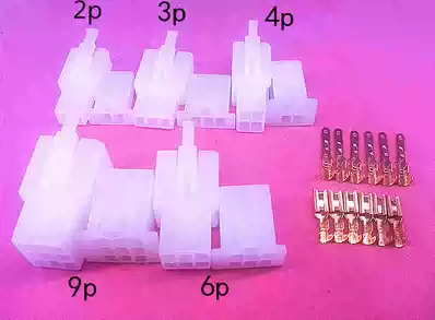 2 8mm 2p3p4p6p9p Motorcycle electric vehicle connector connector male and female hole core docking 50 sets