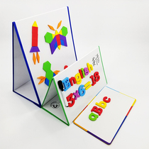 Magnetic folding small whiteboard easy to wipe play bottom plate portable childrens drawing board easy to store magnetic plate