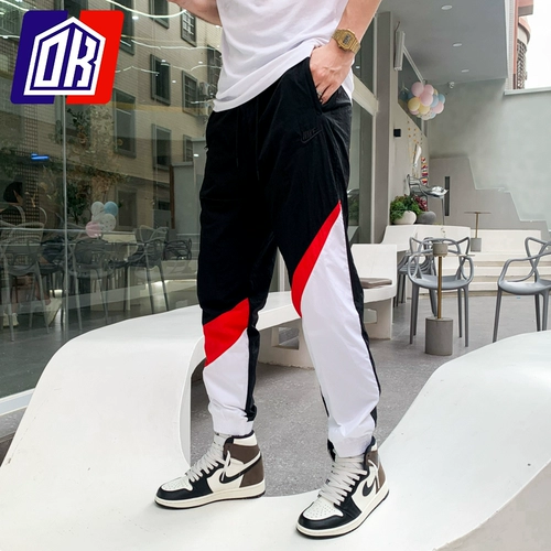 Nike, осенние штаны, свободный прямой крой