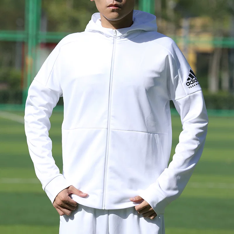 Флисовая мужская куртка Adidas, зимний красный худи для отдыха, 2020