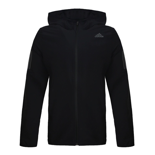 Adidas, мужская куртка, весенняя легкая и тонкая толстовка с капюшоном, ветрозащитный спортивный плащ, коллекция 2021, для бега