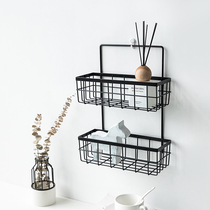 Wrought iron shelf Wall wall wall decorations Decorate bedroom trinkets ins wind room layout