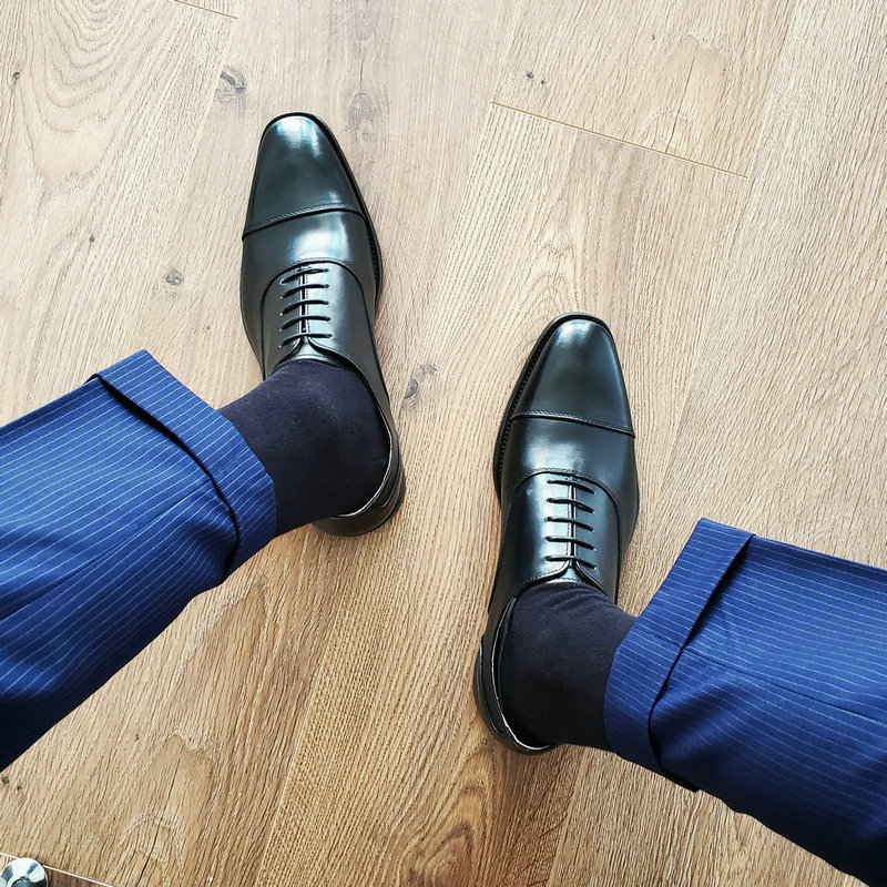 Oxfords Invisible Height-Increasing Genuine Leather Shoes Men's Small Size Business Formal Three-Joint Oxford Shoes Men Shoes