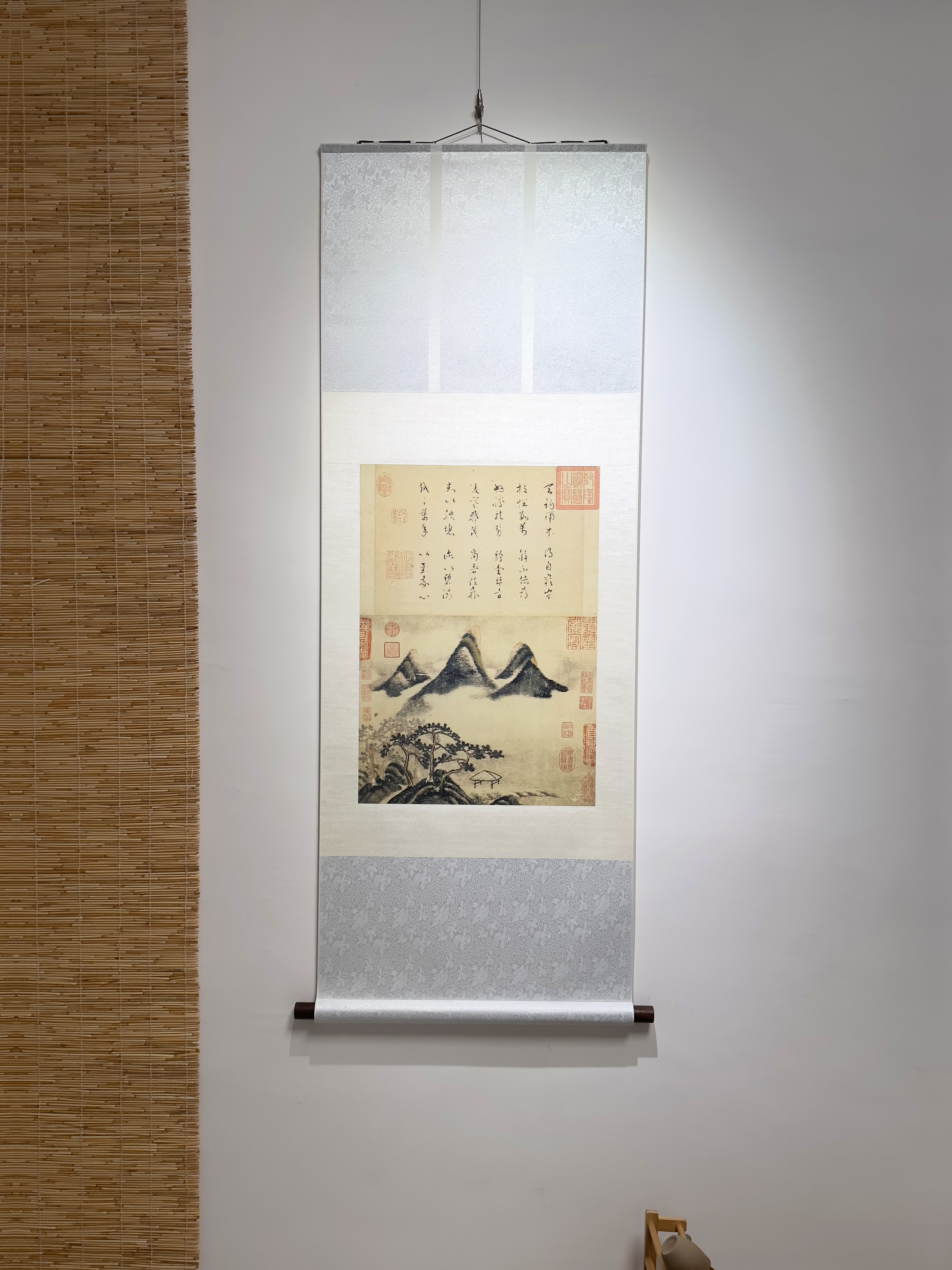 宋米芾春山瑞松图高清真迹复刻名家山水宋画宣和装裱挂画立轴-Taobao 