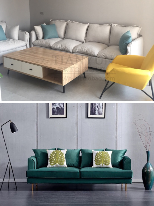 tivi samsung 70 inch Sắt vàng châu Âu dày sofa chân tủ đầu giường tủ chân bàn cà phê chân TV tủ chân phụ kiện phần cứng chân J5 - TV tivi lg 55