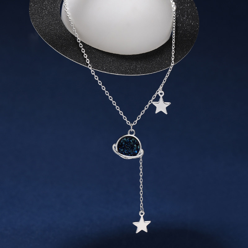 JG Planet Necklace Women Light Lavish Crowddesign High 2021 New Temperament Locks Bone Chain 100 Lapped Jewelry