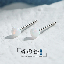 JG Aurora earrings simple cold wind 2020 New Tide 925 silver women exquisite compact temperament sleep free pick