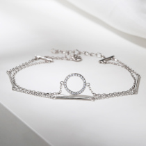 JG double-layer bracelet womens net red Korean students simple temperament fresh personality trend fashion forest girlfriends bracelet