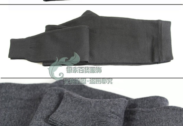 Full-len worsted trung niên mùa thu và mùa đông cao eo ấm quần dòng quần dài quần len dày cashmere quần nam legging nữ