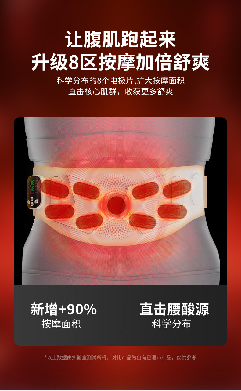 ems微电流穿戴健身仪 ems脉冲塑形瘦身减脂腰带懒人健身暴汗提臀瘦妈妈臀凹陷锻炼神器