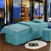 Một gia đình bốn màu cao cấp bông bedspread thẩm mỹ viện điều trị massage trải giường có thể được tùy chỉnh đơn giản vẻ đẹp bedspread châu Âu - Trang bị tấm